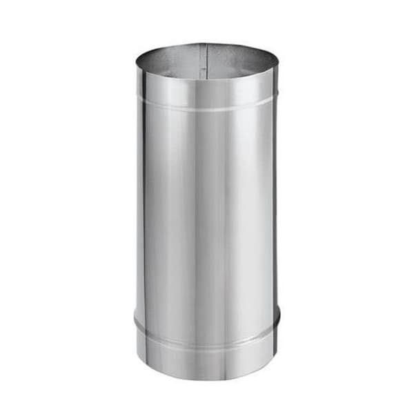 M&G Duravent 115026 8 x 24 in. Single Wall Stove Pipe Straight Length - Stainless Steel 115026 - main